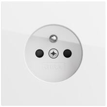 Gira Steckd. Erdstift + SP Flächenschalter Reinweiß (448570)