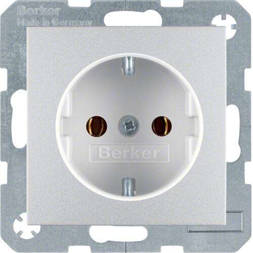 Berker 47431404 Steckdose SCHUKO, B.7, alu matt, lackiert