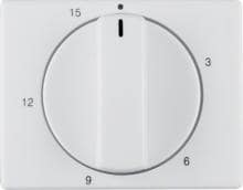 Berker 16340069 Zentralstück mit Regulierknopf für mechanische Zeitschaltuhr, Arsys, polarweiß glänzend