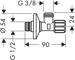 hansgrohe Eckventil mit Feinfilter Abgang G 3/8, Messing, Chrom, (13904000)