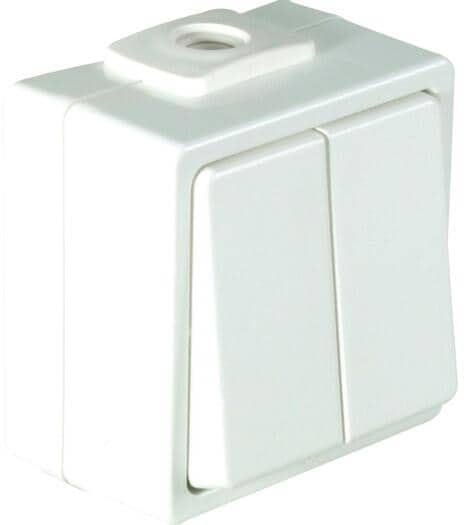 OPUS Aqua Serienschalter, Aufputz, Feuchtraum, reinweiß (753.642.02)