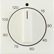 Berker 16338982 Zentralstück mit Regulierknopf für mechanische Zeitschaltuhr, S.1, weiß glänzend