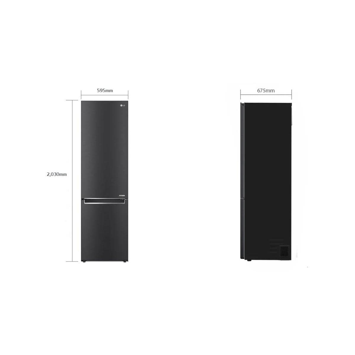 LG GBB92MCB1P Stand DoorCooling+, Kühl-Gefrierkombination, 384 breit, L, Multi-Airflow, cm LINEARCooling, 60 schwarz matt Wagner Elektroshop