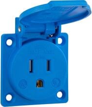 ABL Einbausteckdose USA / Kanada, 125 V/15 A, blau (UL12505)