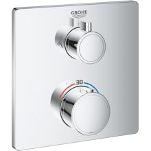 GROHE Grohtherm Thermostat-Brausebatterie mit integrierter 2-Wege-Umstellung, EcoJoy, chrom (24079000)
