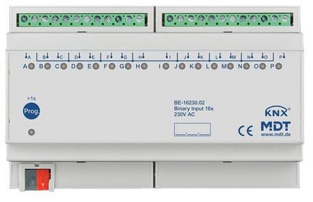 MDT BE-16230.02 Binäreingang 16-fach, REG, Eingänge 230VAC