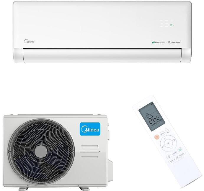 Midea Klimaanlage Solstice Wandgerät Set 2,6 kW - Weiß (EZ-09RD6-I-EZ-09RD6H-O)