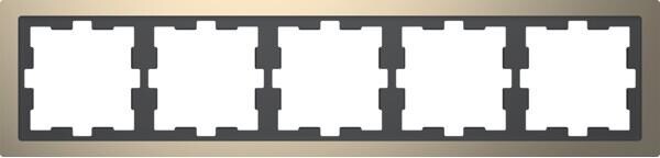 Merten MEG4050-6550 D-Life Metall Rahmen, 5fach, nickelmetallic