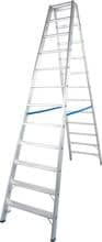 Krause 124784 Stabilo Stufen-Doppelleiter, Aluminium, 2x12 Stufen