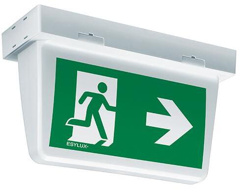 Esylux SLX Rettungszeichenleuchte, IP54, LED Display, 32m Erkennungsweite, weiß (EN10077203)