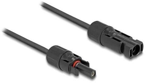 Delock DL4 Solar Steckverbinder für Kabel zum Crimpen, Stecker und Buchse, 1m, schwarz (60677)