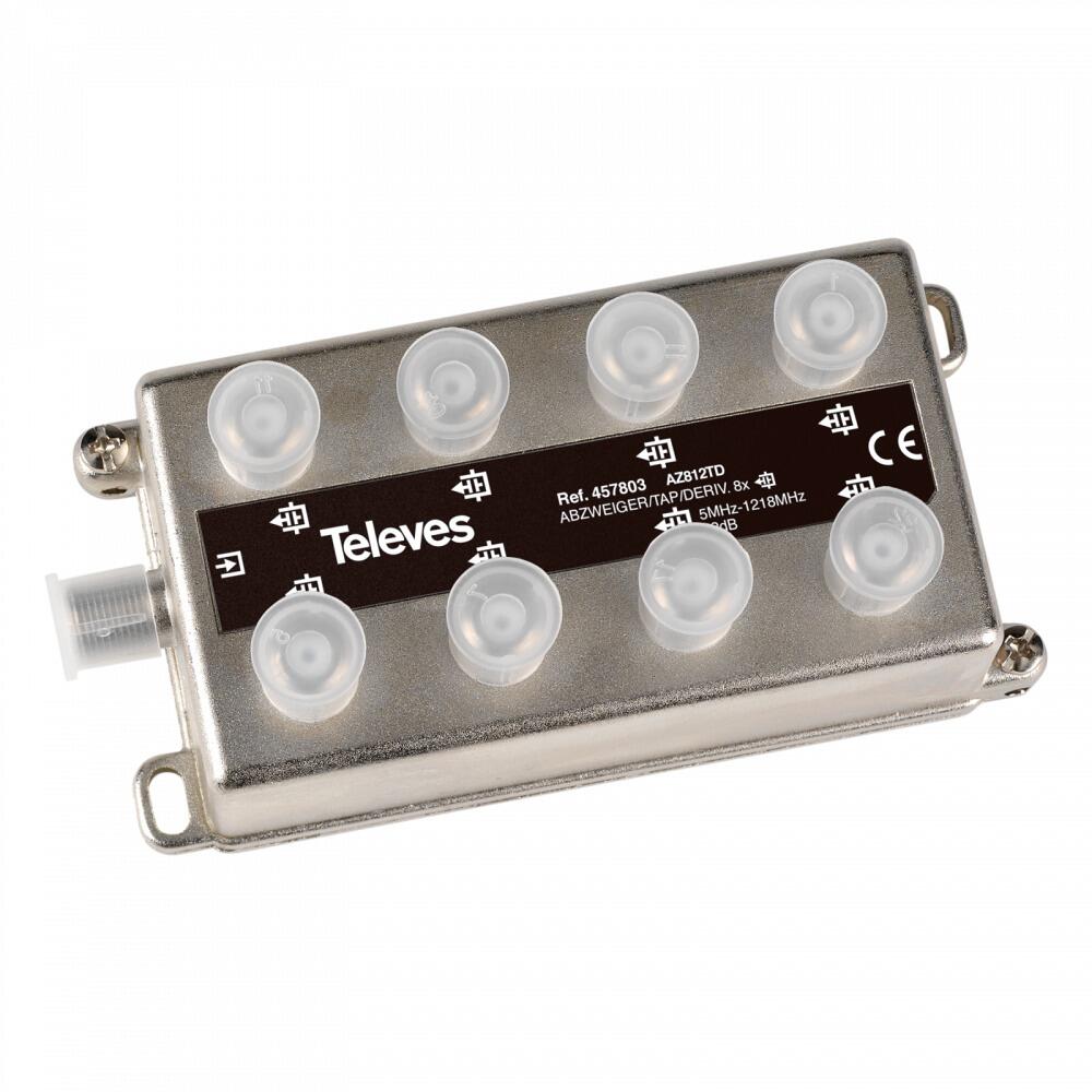 Televes AZ812TD 8-fach Abzweiger BK, für CATV, ohne DC-Durchlass (457803)
