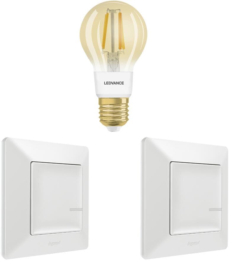 Legrand 199322 Valena Life With Netatmo Erweiterungs-Kit: 2x Wandsender, Glühbirne Vintage, Ultraweiß