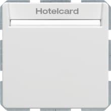Berker 16406099 Relais-Schalter mit Zentralstück für Hotelcard Berker, Q.1/Q.3, polarweiß samt