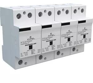 Citel 4-poliger Kombiableiter Typ 1+2+3 (B+C+D) für 230/400 V TNS-Netze, REG, grau (3713)
