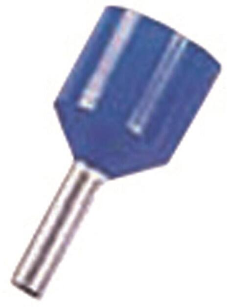 Intercable ICIAE212K isolierte Aderendhülse, kurzschlußsicher, 2,5mm²x12mm, blau, 100 Stück (180781)