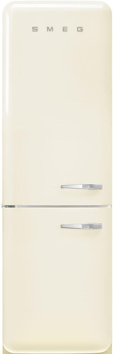 Smeg FAB32LCR6 50"s Style Retro Stand Kühl-Gefrierkombination, 60 cm breit, 331 L, Linksanschlag, Multiflow, LED-Display, creme