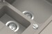 Schock Formhaus D-150L-A Granitspüle mit Ablauffernbedienung, Cristalite, reversibel, asphalt (FOMD150LAGAS)