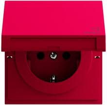 Gira SCHUKO-Steckd. KD WSV Flächenschalter Rot (4454708)