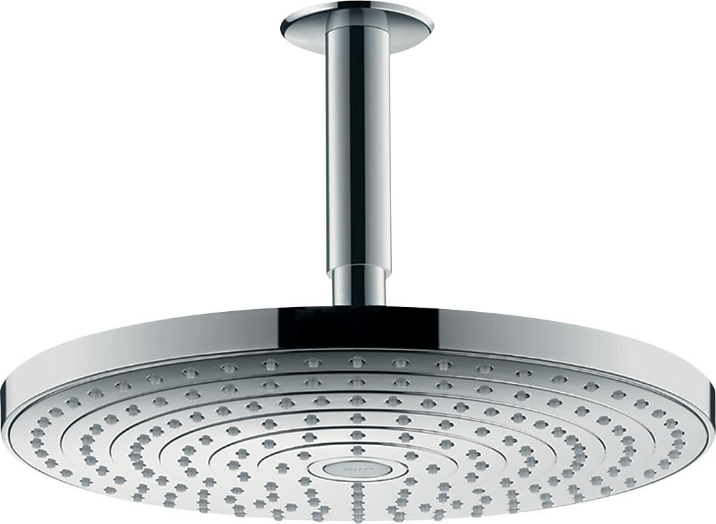 hansgrohe Raindance Select S Duschkopf 300 2 Strahlarten mit Deckenanschluss, Metall, 17 l/min, 301 mm, Chrom, (27337000)