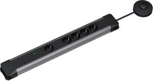 Bachmann 330.140 Connectus Steckdosenleiste, 5-fach, 2 m, grau