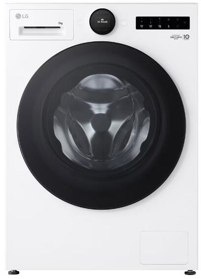 LG F4WX809YC 9kg Frontlader Waschmaschine, 60 cm breit, 1400 U/Min, AquaStop, ThinQ (WLAN), Kindersicherung, Steam, weiß