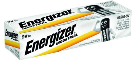 Energizer Industrial E-Block Batterien 12 Stück 9V 600mAh
