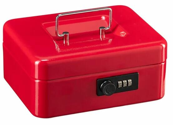 Burg Wächter Money Code 5020 red, Geldkassette mit Zahlenschloss, 200x90x160mm, rot (10692)