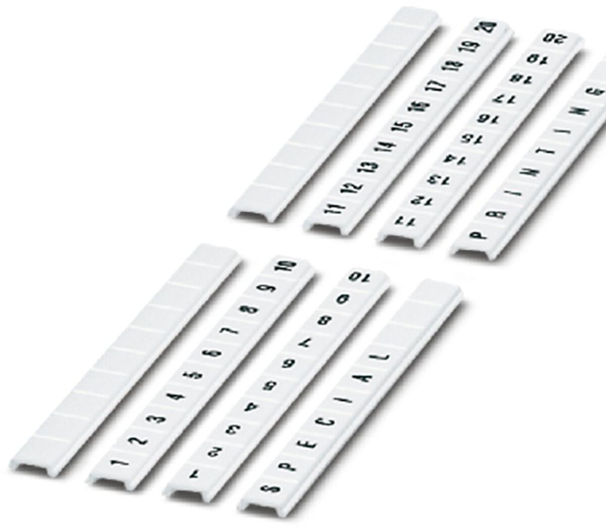Phoenix Contact Zackband - ZBF 6,QR, Fortlaufende Zahlen, 1-10, weiß (0808765:0001)