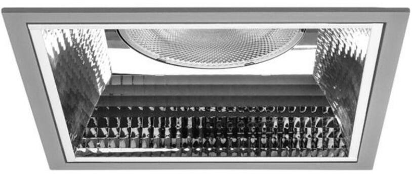 Brumberg Apollo Mega LED-Einbaudownlight, 230 V AC, 50 Hz, 3.500 K, 24,5 W, 55°, CRI > 90, quadratisch, silber (41645165)