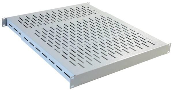 Schweitzer ZAF 24682 Universeller 19" Fachboden, 1 HE, 600-900 mm tief, lichtgrau (ZAF24682)