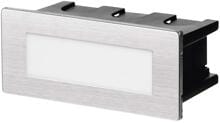 EMOS ZC0108 LED-Treppenlicht, 1,5W, 123x53mm, Warmweiß, IP65, Edelstahl (1545000080)