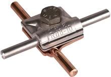 Dehn ZMMVK 8 8.10 SKM10X30 CU AL MV-Klemme Cu-Al f. Rd 8mm / Rd 8-10mm m. Sechskantschraube (390657)