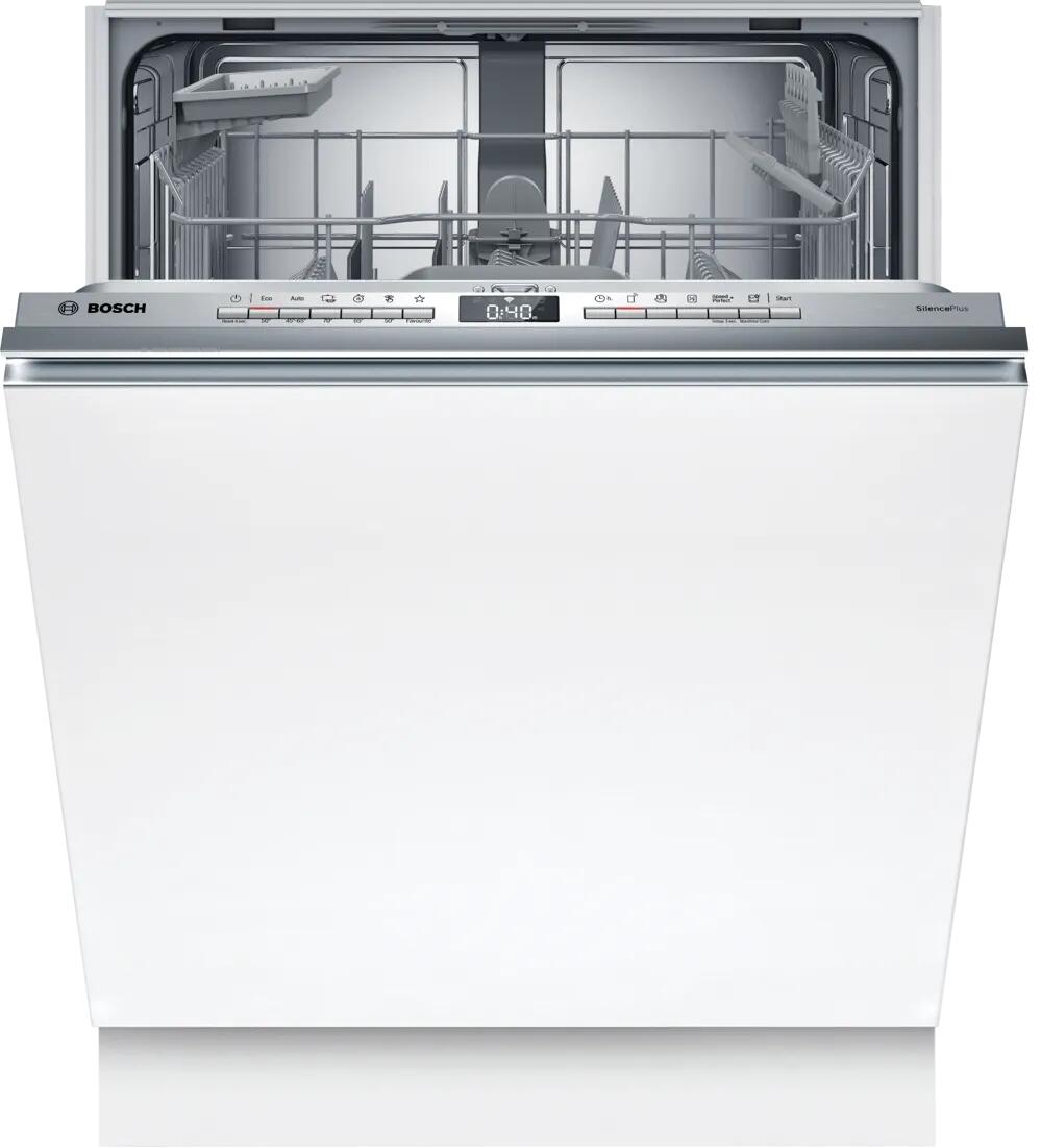 Bosch SMV4ETX08E Serie 4 Vollintegrierter Geschirrspüler, 60 cm breit, 13 Maßgedecke, Aqua Stop, HomeConnect, Efficient Dry, VarioFlex-Körbe, Info Lig