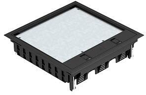 OBO Bettermann GES9-3S U 9011 Geräteeinsatz rechteckig, schwarz (7405085), 264 mm