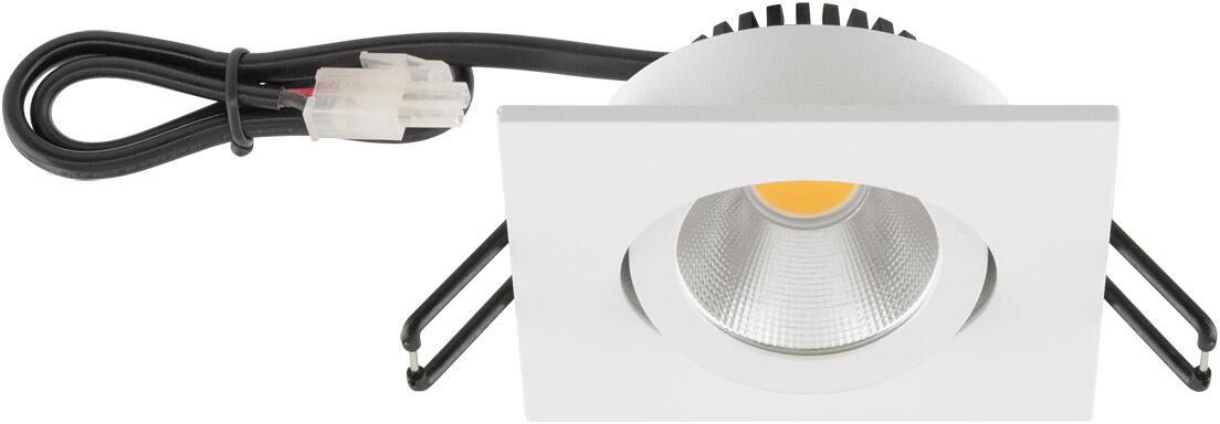 EVN PC20-Serie LED Deckeneinbau, quadratisch, schwenkbar, IP20, 350mA, 8,4W, 4000K, 1060lm, weiß (PC24090140)