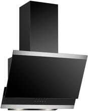 Bomann DU 7610 G EEK: B Kopffreihaube, 59,5 cm breit, 316m³/h, Randabsaugtechnik, 3 Leistungsstufen, schwarz/Edelstahl (776101)