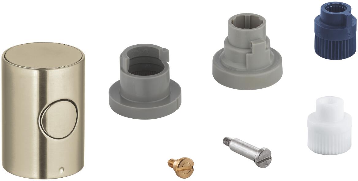GROHE Metallgriff, DN 15, Mengengriff mit GROHE EcoButton, nickel gebürstet (47984EN0)