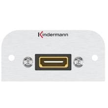 Kindermann Konnect 54 alu Anschlussblende HDMI auf 19-Pin, 54 x 54 mm (7441000561)