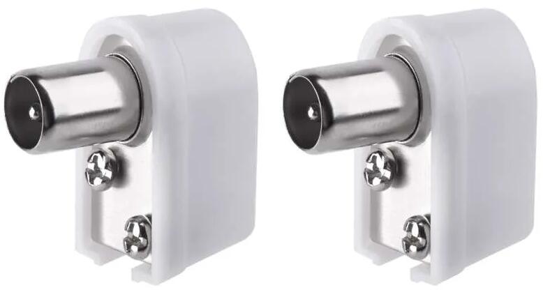 EMOS K1421.2 IEC Stecker, Drucktyp, gewinkelt, VPE 2 Stück, (1804100702)