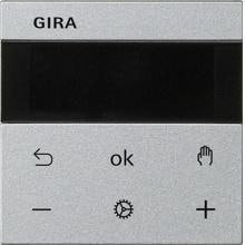Gira 539426 System 3000 Raumtemperaturregler BT, System 55, Farbe Alu