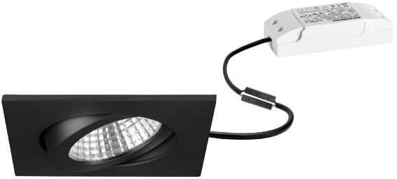 Brumberg DAMITA-S LED-Einbaustrahler 230V AC, 6W, 730 lm, 3000K, eckig, schwenkbar, schwarz (33355083)