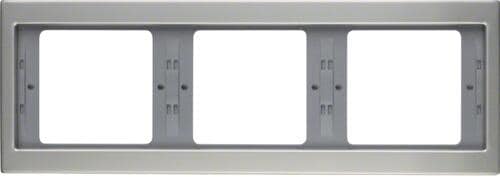 Berker 13737004 Rahmen, 3fach, waagerecht, K.5, Edelstahl, Metall mattiert