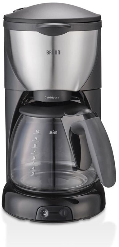 Braun CaféHouse Pure AromaDeLuxe KF 570/1 BK Filterkaffeemaschine, 1100 W,  bis 10 Tassen, schwarz Elektroshop Wagner