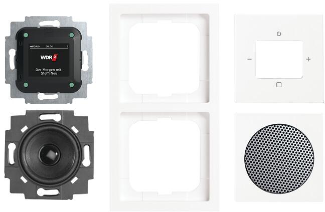 Busch-Jaeger 8220 UJ-84-101 Busch-Radio DAB+ Komplettset, Studioweiß (2CKA008200A0233)