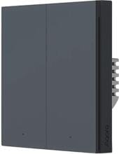 Aqara Smart Wall Switch H1 EU, Doppelwippe, ohne Neutralleiter, grau (WS-EUK02-G)