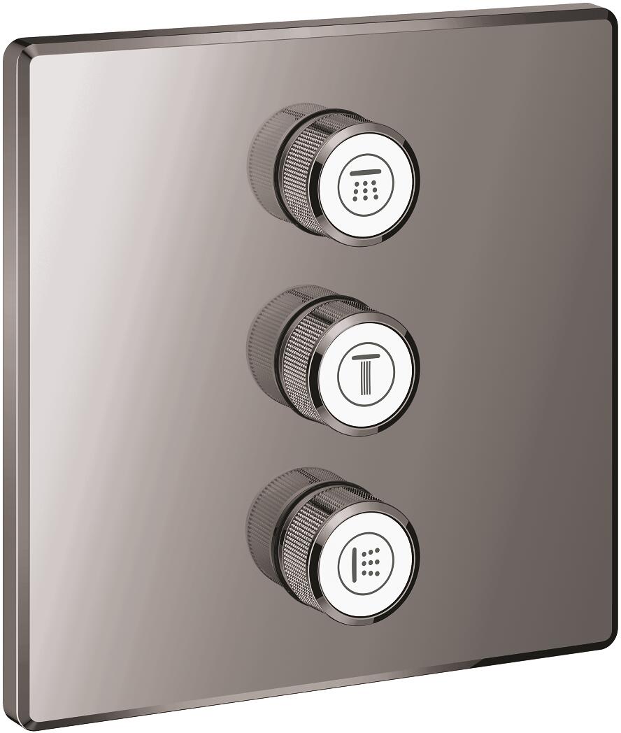 GROHE Grohtherm Smartcontrol 3-fach Unterputzventil, eckig, hard graphite (29127A00)