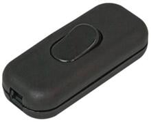 Kopp 191305001 Schnurzwischenschalter, 1-polig, 6A, schwarz