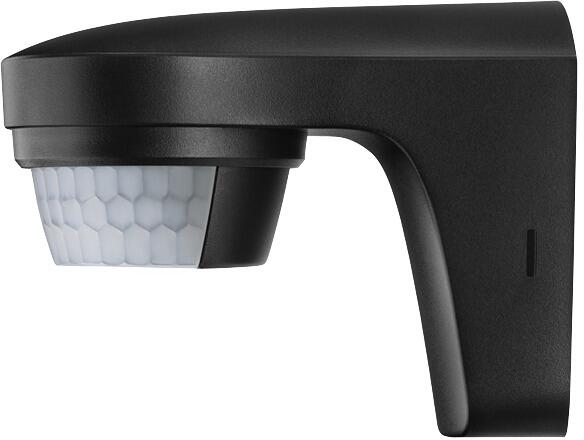 Theben theLuxa S180 BK Bewegungsmelder (PIR) Wandmontage außen IP55, Lichtsteuerung, 180° halbrund, max. 12 m, schwarz 1010506
