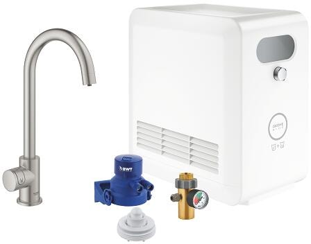 GROHE Blue Professional C-Auslauf Set, Bluetooth/WIFI, supersteel (31302DC2)